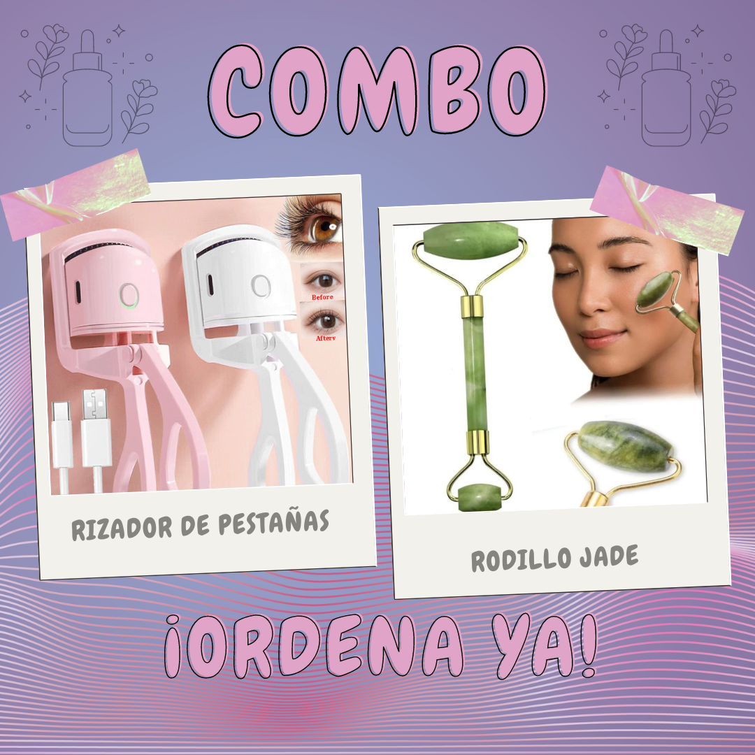 COMBO RIZDOR ELÉCTRICO DE PESTAÑA Y RODILLO JADE